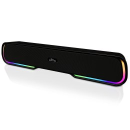 PHANTOM BT - Przenośny głośnik Bluetooth typu soundbar, multikolorowe podświetlenie RGB, RMS 10W, PMPO 450W, radio FM, MP3. AUX,