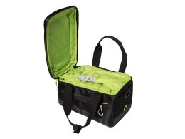 Torba na bagażnik BASIL MILES TARPAULIN TRUNKBAG 7L, Universal Bridge System, 100% wodoodporna black lime (NEW)