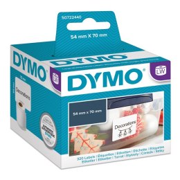 Dymo etykiety papierowe 70mm x 54mm, białe, wielofunkcyjne, 320 szt., 99015, S0722440