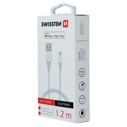 Kabel / przewód USB / Lightning MFI 1,2 m Swissten - biały