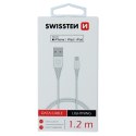 Kabel / przewód USB / Lightning MFI 1,2 m Swissten - biały