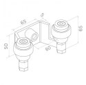 Uchwyt PSG 60.023 60mm górny do bram przesuwnych (2 rolki)