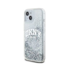 DKNY Liquid Glitter Big Logo - Etui iPhone 15 / 14 / 13 (biały)