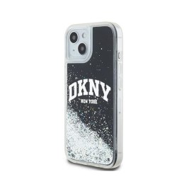 DKNY Liquid Glitter Big Logo - Etui iPhone 15 Plus / 14 Plus (czarny)