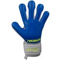 Rękawice bramkarskie Reusch Attrakt Grip Evolution Finger Support Junior szaro-niebieskie 5272820 6006