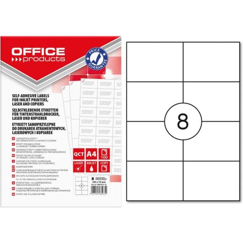Etykiety Office Products A4 105x74mm białe (100) Etykiety Office Products A4 105x74mm białe (100)