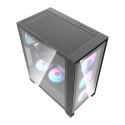 Obudowa komputerowa Darkflash DRX70 GLASS (czarna) + 4 wentylatory RGB