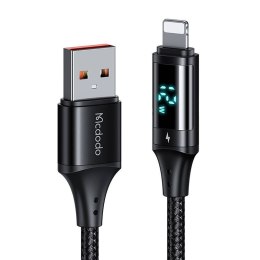 Kabel z wyświetlaczem USB do Lightning Mcdodo CA-1060, 1.2m (czarny)