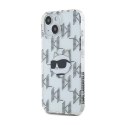 Karl Lagerfeld IML Choupette Head & Monogram - Etui iPhone 15 / 14 / 13 (przezroczysty)