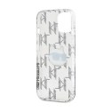 Karl Lagerfeld IML Choupette Head & Monogram - Etui iPhone 15 / 14 / 13 (przezroczysty)