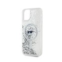 Karl Lagerfeld Liquid Glitter Choupette Head MagSafe - Etui iPhone 11 (przezroczysty)