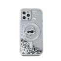 Karl Lagerfeld Liquid Glitter Choupette Head MagSafe - Etui iPhone 12 / iPhone 12 Pro (przezroczysty)