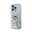 Karl Lagerfeld Liquid Glitter Choupette Head MagSafe - Etui iPhone 13 Pro (przezroczysty)