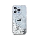 Karl Lagerfeld Liquid Glitter Choupette Head MagSafe - Etui iPhone 13 Pro (przezroczysty)