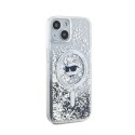 Karl Lagerfeld Liquid Glitter Choupette Head MagSafe - Etui iPhone 15 / 14 / 13 (przezroczysty)