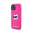 Karl Lagerfeld Silicone Choupette Head MagSafe - Etui iPhone 15 Plus / 14 Plus (różowy)