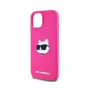 Karl Lagerfeld Silicone Choupette Head MagSafe - Etui iPhone 15 Plus / 14 Plus (różowy)