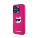 Karl Lagerfeld Silicone Choupette Head MagSafe - Etui iPhone 15 Pro (różowy)