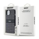 DKNY Leather Mono Stripe & Metal Logo - Etui iPhone 15 / 14 / 13 (czarny)