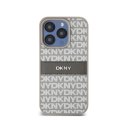 DKNY Leather Mono Stripe & Metal Logo - Etui iPhone 15 Pro Max (beżowy)