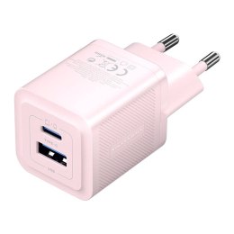 Ładowarka sieciowa, Vention, FEQP0-EU, USB-C, USB- A, 30W/30W , GaN (różowa)