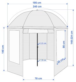 Parasol wędkarski namiot z osłoną JUKON maskujący