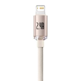 Kabel USB do iP Baseus Crystal Shine, 2.4A, 1.2m (różowy)