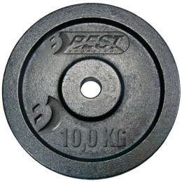 OBCIĄŻENIE ŻELIWNE CZARNE 10 KG BEST SPORTING fi 30mm