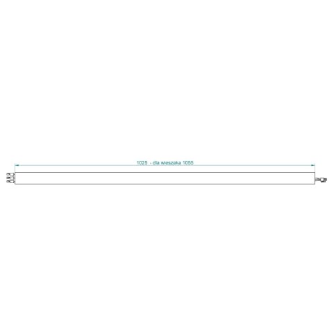 FAMED SOLIS RURA 1055 mm Rura montażowa do lamp zabiegowych, sufitowa FAMED SOLIS RURA 1055 mm Rura montażowa do lamp zabiegowych, sufitowa