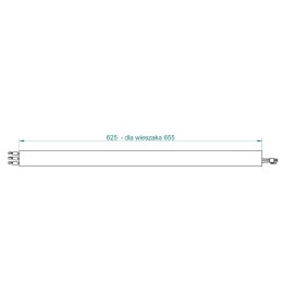 FAMED Rura montażowa 655mm do Lamp SOLIS Akcesoria montażowe do lamp diagnostycznych