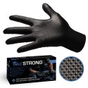 VELO STRONG GRIP czarne rozm. XXL /50 szt. Mocne rękawice nitrylowe, robocze z gripem