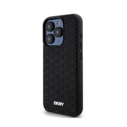 DKNY 3D Rubber Repeat Pattern - Etui iPhone 15 Pro (czarny)