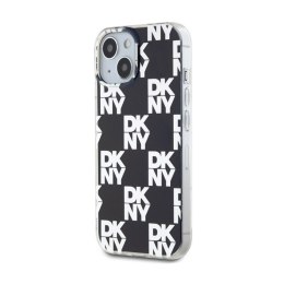 DKNY IML Checkered Mono Pattern - Etui do iPhone 15 Plus / 14 Plus (czarny)