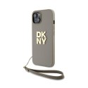 DKNY Wrist Strap Stock Logo - Etui iPhone 15 / 14 / 13 (beżowy)