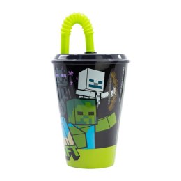 Kubek / Bidon ze słomką STOR 40430 430 ml Minecraft (czarny)