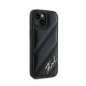 Karl Lagerfeld Diagonal Quilted Script - Etui iPhone 13 (czarny)