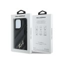 Karl Lagerfeld Diagonal Quilted Script - Etui iPhone 15 Pro Max (czarny)