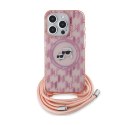 Karl Lagerfeld IML Crossbody Monogram Karl & Choupette Head MagSafe - Etui iPhone 15 Pro Max (różowy)