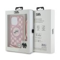 Karl Lagerfeld IML Crossbody Monogram Karl & Choupette Head MagSafe - Etui iPhone 15 Pro Max (różowy)