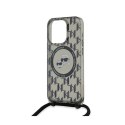 Karl Lagerfeld IML Crossbody Monogram Karl & Choupette Head MagSafe - Etui iPhone 15 Pro (czarny)