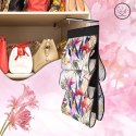 FLORAL w kwiaty wiszący organizer do szafy 5 przegród na torebki, paski 72x42cm