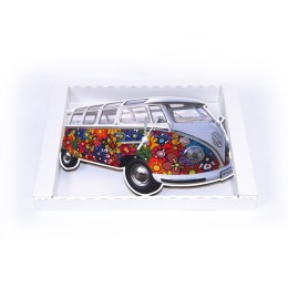 VW Zegar ścienny BUS FLOWER POWER