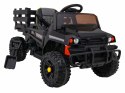 Jeep Na Akumulator Farmer Pick-up Czarny Pilot Bagażnik Łopatka MP3 LED