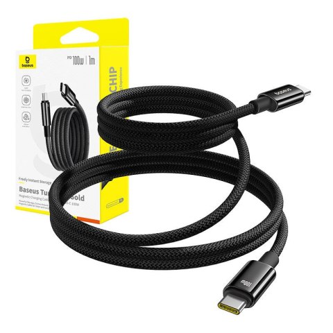 Kabel USB Baseus Tungsten Gold USB-C do USB-C 100W 1m (czarny) Kabel USB Baseus Tungsten Gold USB-C do USB-C 100W 1m (czarny)