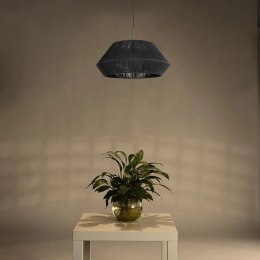 Lampa naturalna rattanowa wisząca - 50 cm (czarna)