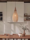 Rustykalna rattanowa lampa wisząca - 35 cm (naturalny kolor)