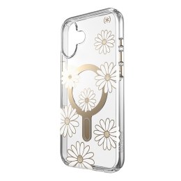 Speck Presidio Lux ClickLock & MagSafe - Etui iPhone 16 Plus (Sunshine Daisies / Clear / Gold)