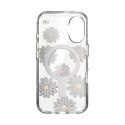 Speck Presidio Lux ClickLock & MagSafe - Etui iPhone 16 (Sunshine Daisies / Clear / Gold)