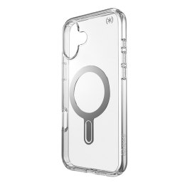 Speck Presidio Perfect-Clear ClickLock & MagSafe - Etui iPhone 16 Plus (Clear / Chrome Finish / Serene Silver)