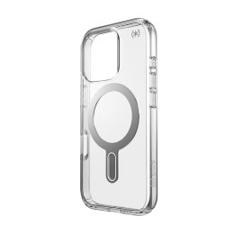 Speck Presidio Perfect-Clear ClickLock & MagSafe - Etui iPhone 16 Pro (Clear / Chrome Finish / Serene Silver)